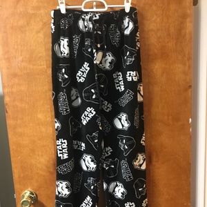 Star Wars Men Pajama Pants Medium black and white